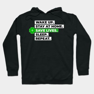 Stay at home & save lives! v.2 Hoodie